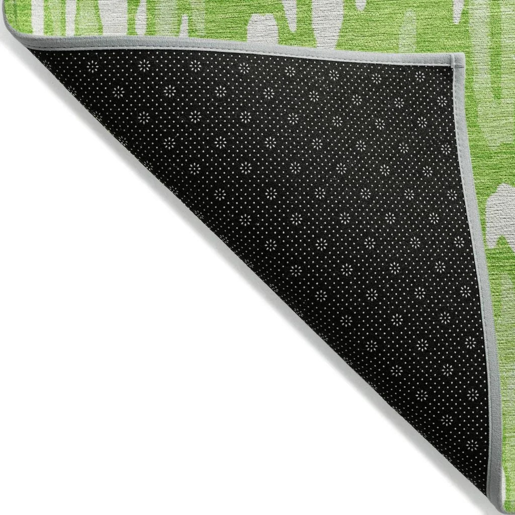 LOOMLAN Rugs Ken Lime Washable Indoor-Outdoor Rug