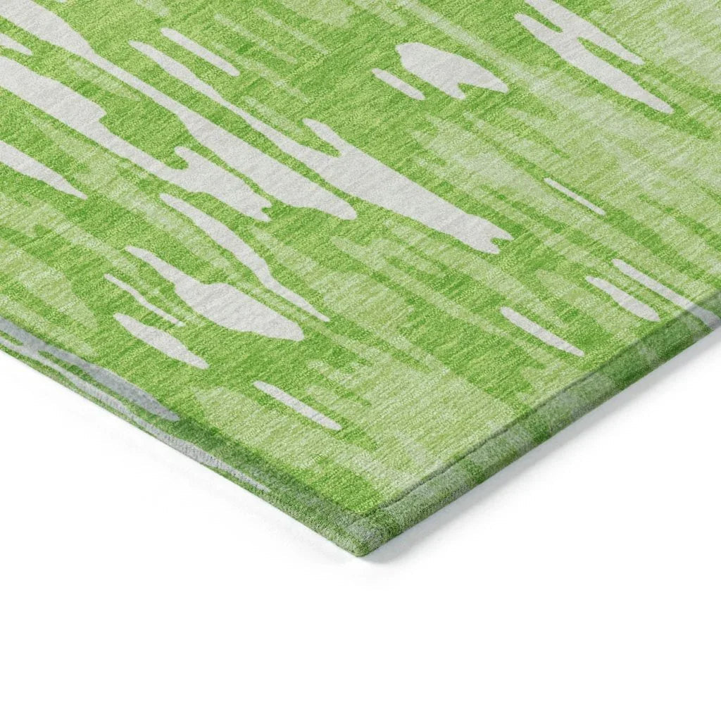 LOOMLAN Rugs Ken Lime Washable Indoor-Outdoor Rug