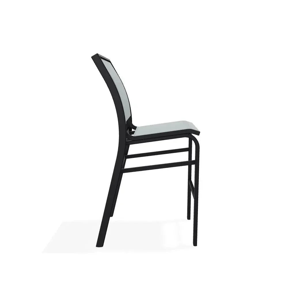 Kendall Sling Bar Height Stacking Cafe Chair - LOOMLAN - Telescope - Outdoor Bar Stools
