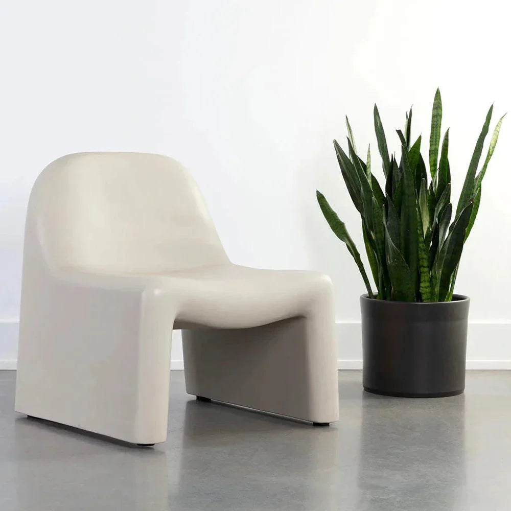 Kessel Lounge Chair Cream Concrete - LOOMLAN - SUNPAN - Outdoor Lounge Chairs