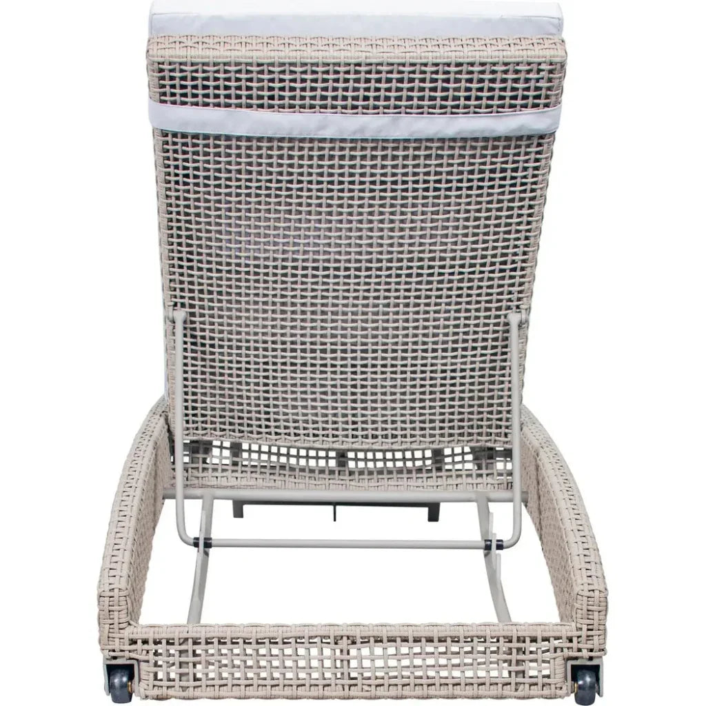 Keys Pool Chaise 2PC Light Gray Outdoor Lounge Sets - LOOMLAN - Seasonal Living - Outdoor Lounge Sets