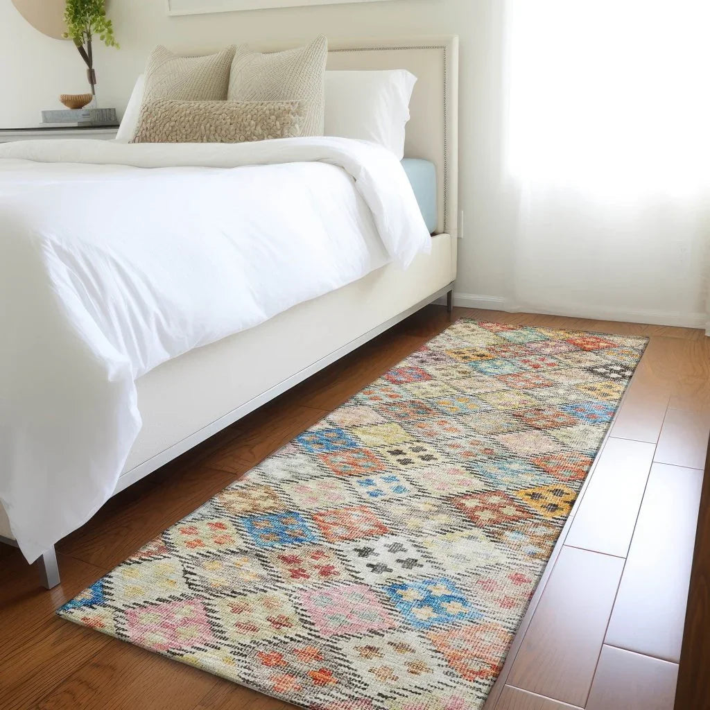 LOOMLAN Rugs Kharma Orange Washable Indoor-Outdoor Rug