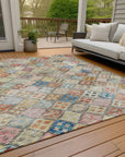 LOOMLAN Rugs Kharma Orange Washable Indoor-Outdoor Rug