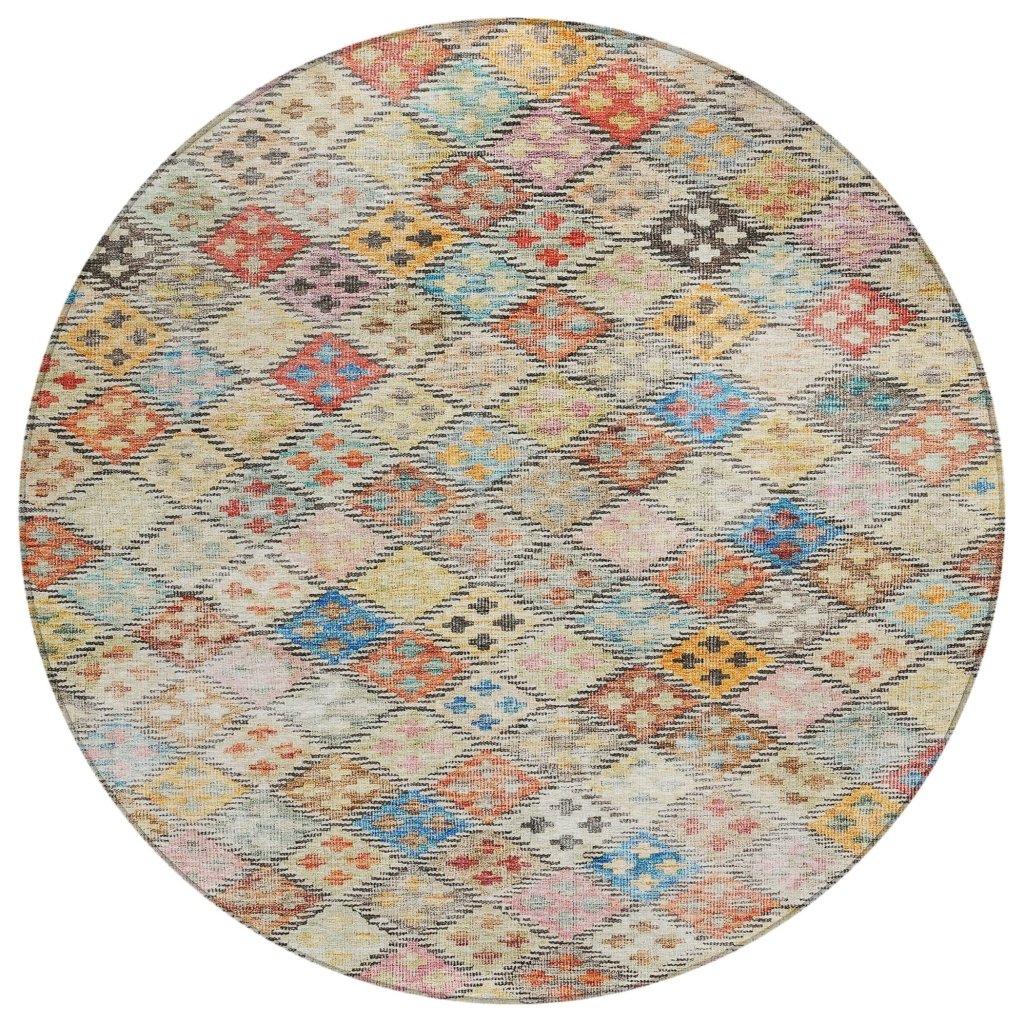 LOOMLAN Rugs Kharma Orange Washable Indoor-Outdoor Rug