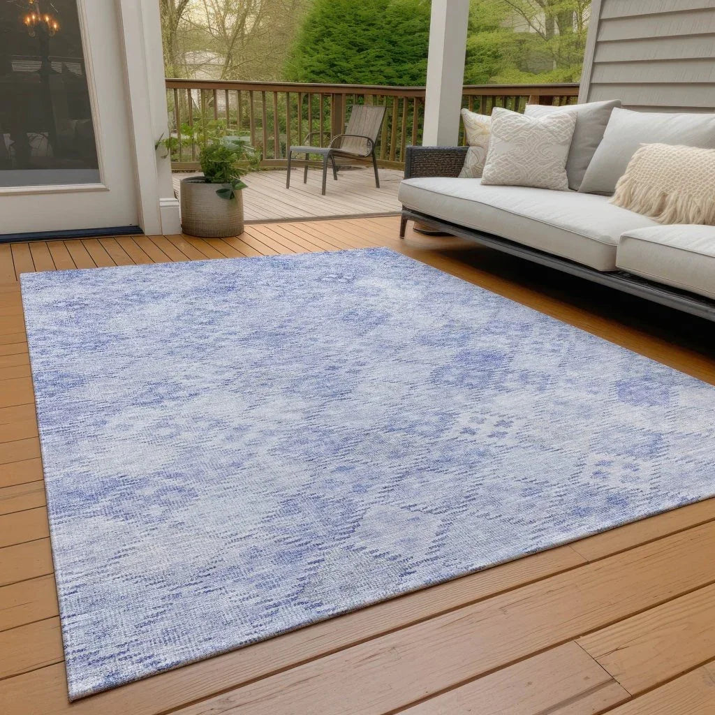 LOOMLAN Rugs Kharma Sky Washable Indoor-Outdoor Rug