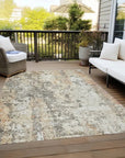 LOOMLAN Rugs Kheira Orange Washable Indoor-Outdoor Rug