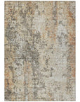 LOOMLAN Rugs Kheira Orange Washable Indoor-Outdoor Rug