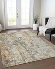 LOOMLAN Rugs Kheira Orange Washable Indoor-Outdoor Rug