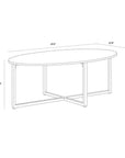 Kiara Steel Framed Marble Coffee Table - LOOMLAN - SUNPAN - Coffee Tables