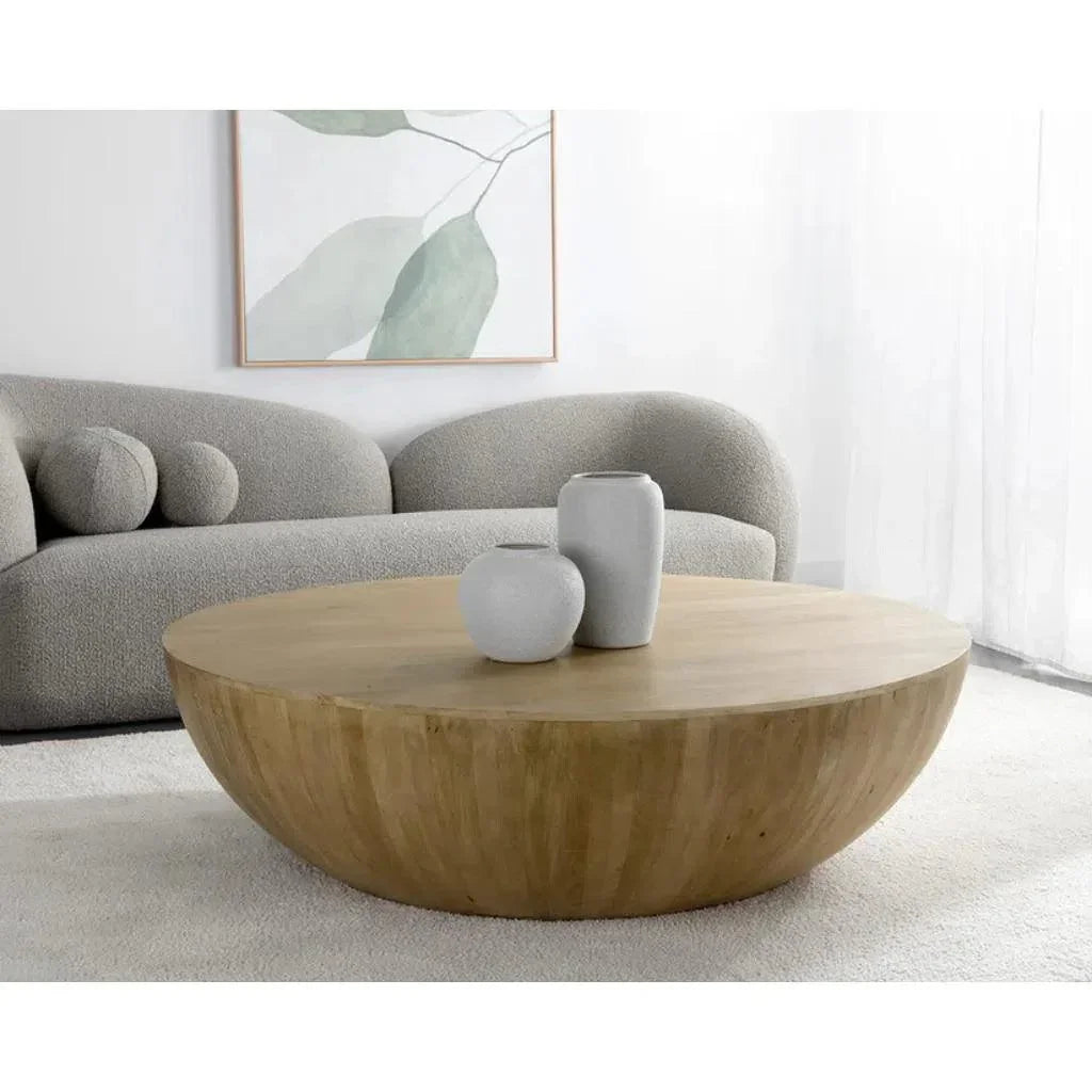 SUNPAN Kinsley Wooden Hand Round Coffee Table