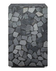 Kiri Black Marble Outdoor Side Table - LOOMLAN - Moe's Home - Outdoor Side Tables