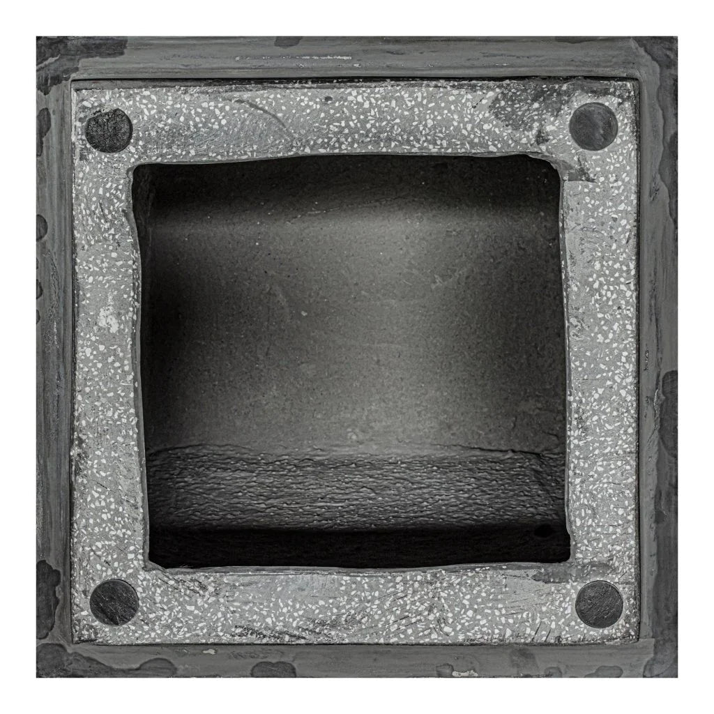 Kiri Black Marble Outdoor Side Table - LOOMLAN - Moe&#39;s Home - Outdoor Side Tables