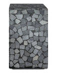 Kiri Black Marble Outdoor Side Table - LOOMLAN - Moe's Home - Outdoor Side Tables