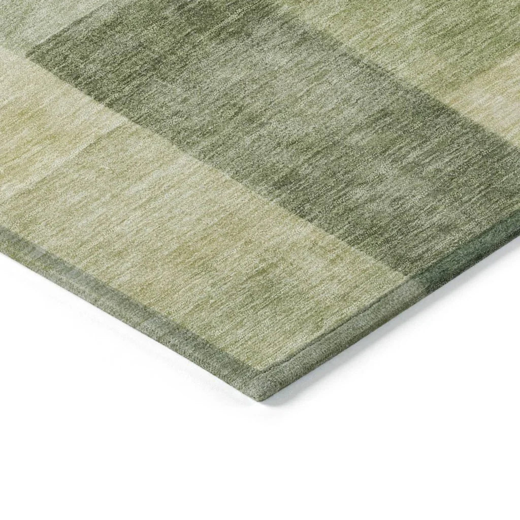 LOOMLAN Rugs Kiva Green Washable Indoor-Outdoor Rug