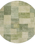 LOOMLAN Rugs Kiva Green Washable Indoor-Outdoor Rug