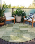 LOOMLAN Rugs Kiva Green Washable Indoor-Outdoor Rug