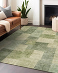 LOOMLAN Rugs Kiva Green Washable Indoor-Outdoor Rug