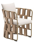 Quadrat White Dining Arm Chair