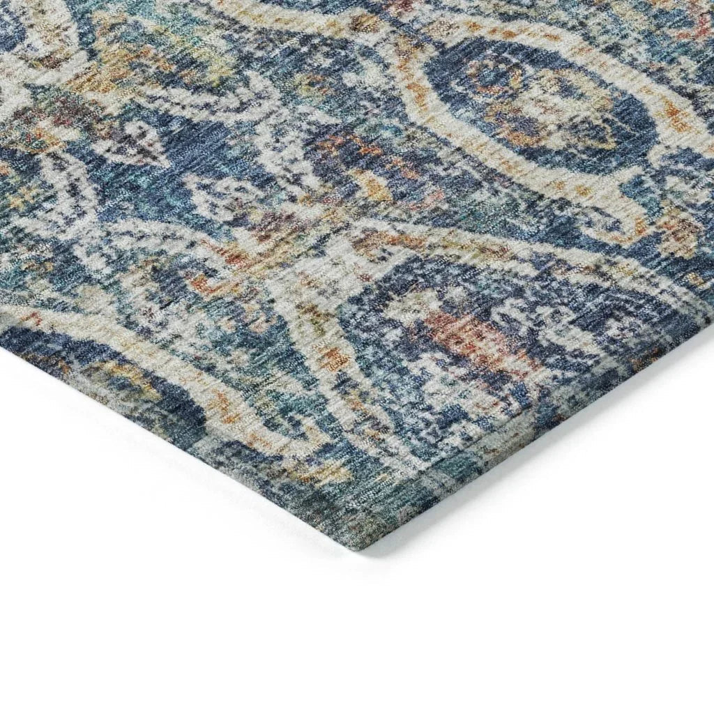 LOOMLAN Rugs Knotra Blue Washable Indoor-Outdoor Rug