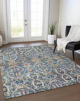 LOOMLAN Rugs Knotra Blue Washable Indoor-Outdoor Rug