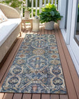 LOOMLAN Rugs Knotra Blue Washable Indoor-Outdoor Rug
