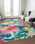 LOOMLAN Rugs Knottia Pink Washable Indoor-Outdoor Rug