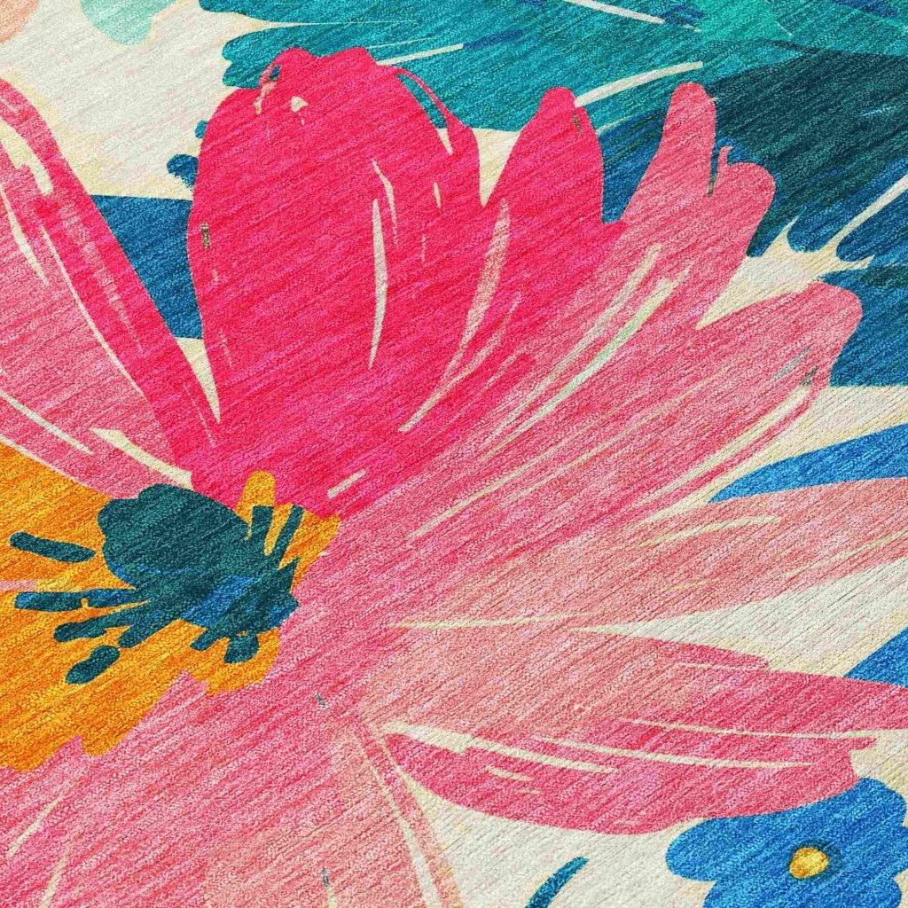 LOOMLAN Rugs Knottia Pink Washable Indoor-Outdoor Rug