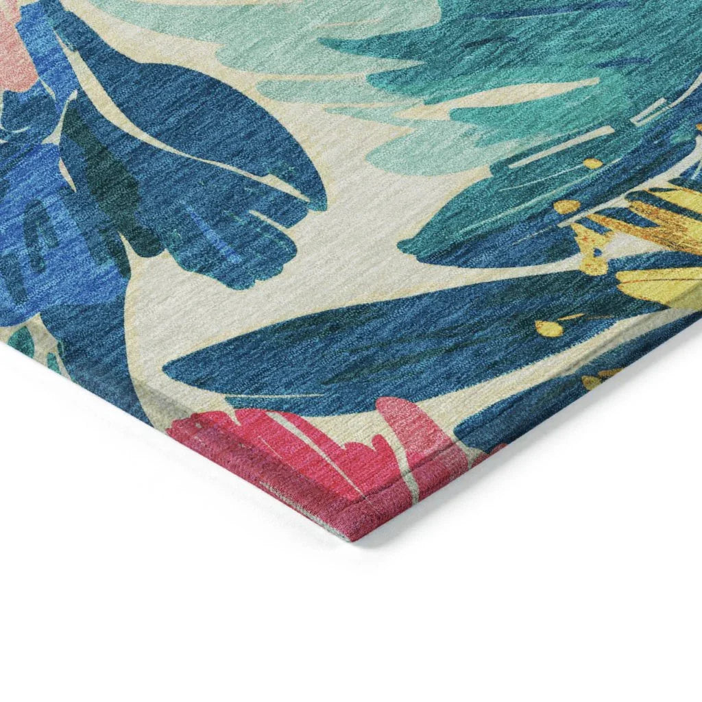 LOOMLAN Rugs Knottia Pink Washable Indoor-Outdoor Rug