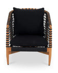 Kuna Black Teak Frame Outdoor Lounge Chair - LOOMLAN - Moe's Home - Outdoor Lounge Chairs