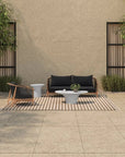 Kuna Black Teak Frame Outdoor Lounge Chair - LOOMLAN - Moe's Home - Outdoor Lounge Chairs