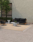 Kuna Black Teak Frame Outdoor Lounge Chair - LOOMLAN - Moe's Home - Outdoor Lounge Chairs