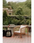 Kuna Teak Lloyd Loom Weave Outdoor Chair - LOOMLAN - Moe's Home - Outdoor Lounge Chairs