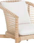 Kuna Teak Lloyd Loom Weave Outdoor Chair - LOOMLAN - Moe's Home - Outdoor Lounge Chairs