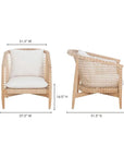 Kuna Teak Lloyd Loom Weave Outdoor Chair - LOOMLAN - Moe's Home - Outdoor Lounge Chairs