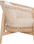 Kuna Teak Lloyd Loom Weave Outdoor Chair - LOOMLAN - Moe's Home - Outdoor Lounge Chairs