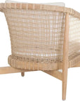 Kuna Teak Lloyd Loom Weave Outdoor Chair - LOOMLAN - Moe's Home - Outdoor Lounge Chairs
