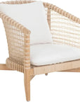 Kuna Teak Lloyd Loom Weave Outdoor Chair - LOOMLAN - Moe's Home - Outdoor Lounge Chairs