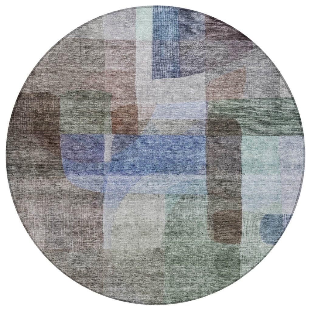 LOOMLAN Rugs Kyra Brown Washable Indoor-Outdoor Rug