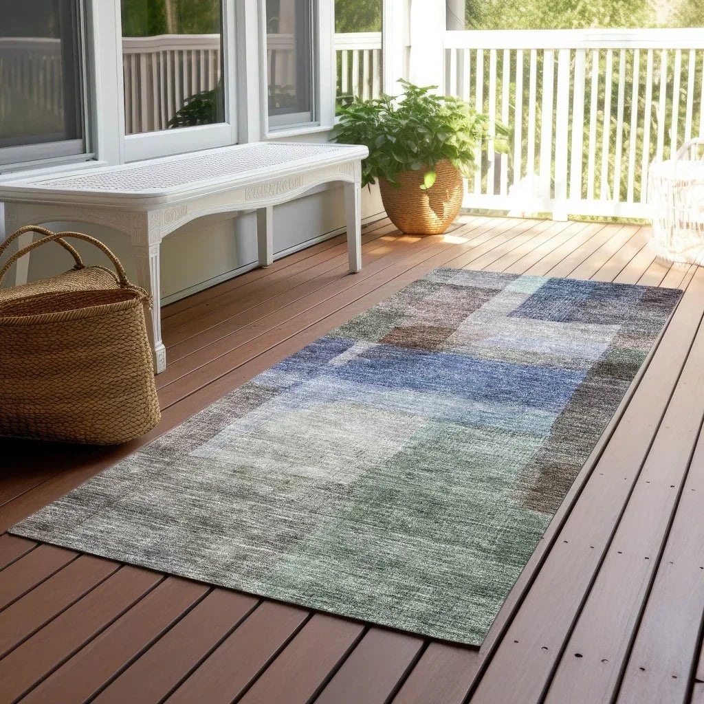 LOOMLAN Rugs Kyra Brown Washable Indoor-Outdoor Rug