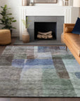 LOOMLAN Rugs Kyra Brown Washable Indoor-Outdoor Rug