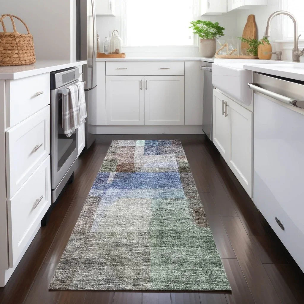 LOOMLAN Rugs Kyra Brown Washable Indoor-Outdoor Rug