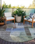 LOOMLAN Rugs Kyra Brown Washable Indoor-Outdoor Rug