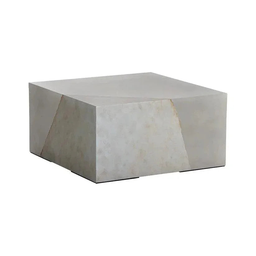 Kyson Coffee Table Silver Modern Concrete - LOOMLAN - SUNPAN - Outdoor Coffee Tables