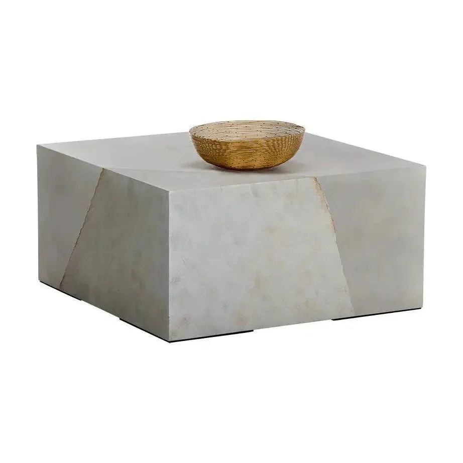 Kyson Coffee Table Silver Modern Concrete - LOOMLAN - SUNPAN - Outdoor Coffee Tables
