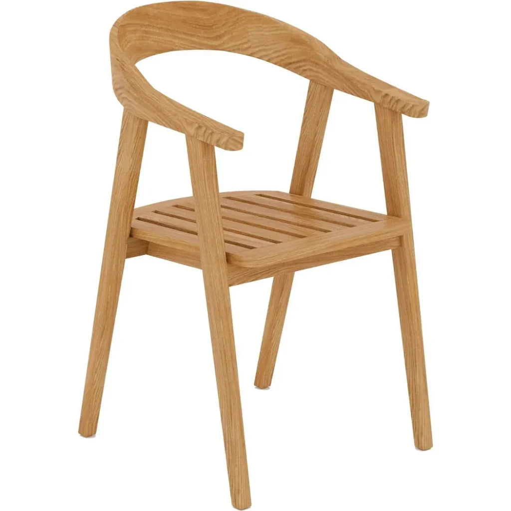 HiTeak La Costa 7PC Outdoor Dining Set Barrel Back Armchairs