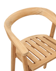 La Costa Patio Barrel Back Counter Height Armchair - LOOMLAN - HiTeak - Outdoor Accent Chairs