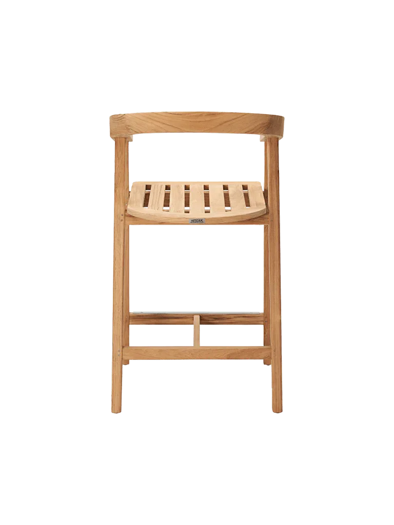 La Costa Patio Barrel Back Counter Height Armchair - LOOMLAN - HiTeak - Outdoor Accent Chairs