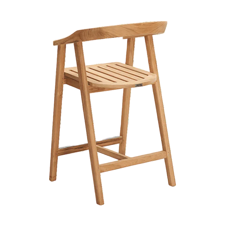 La Costa Patio Barrel Back Counter Height Armchair - LOOMLAN - HiTeak - Outdoor Accent Chairs