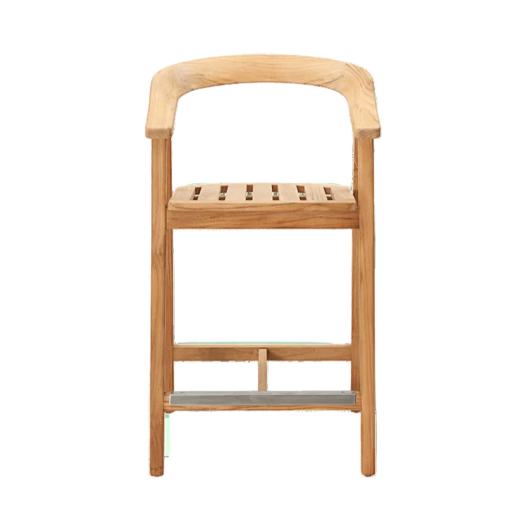 La Costa Patio Barrel Back Counter Height Armchair - LOOMLAN - HiTeak - Outdoor Accent Chairs