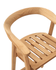La Costa Teak Patio Barrel Back Bar Armchair - LOOMLAN - HiTeak - Outdoor Accent Chairs